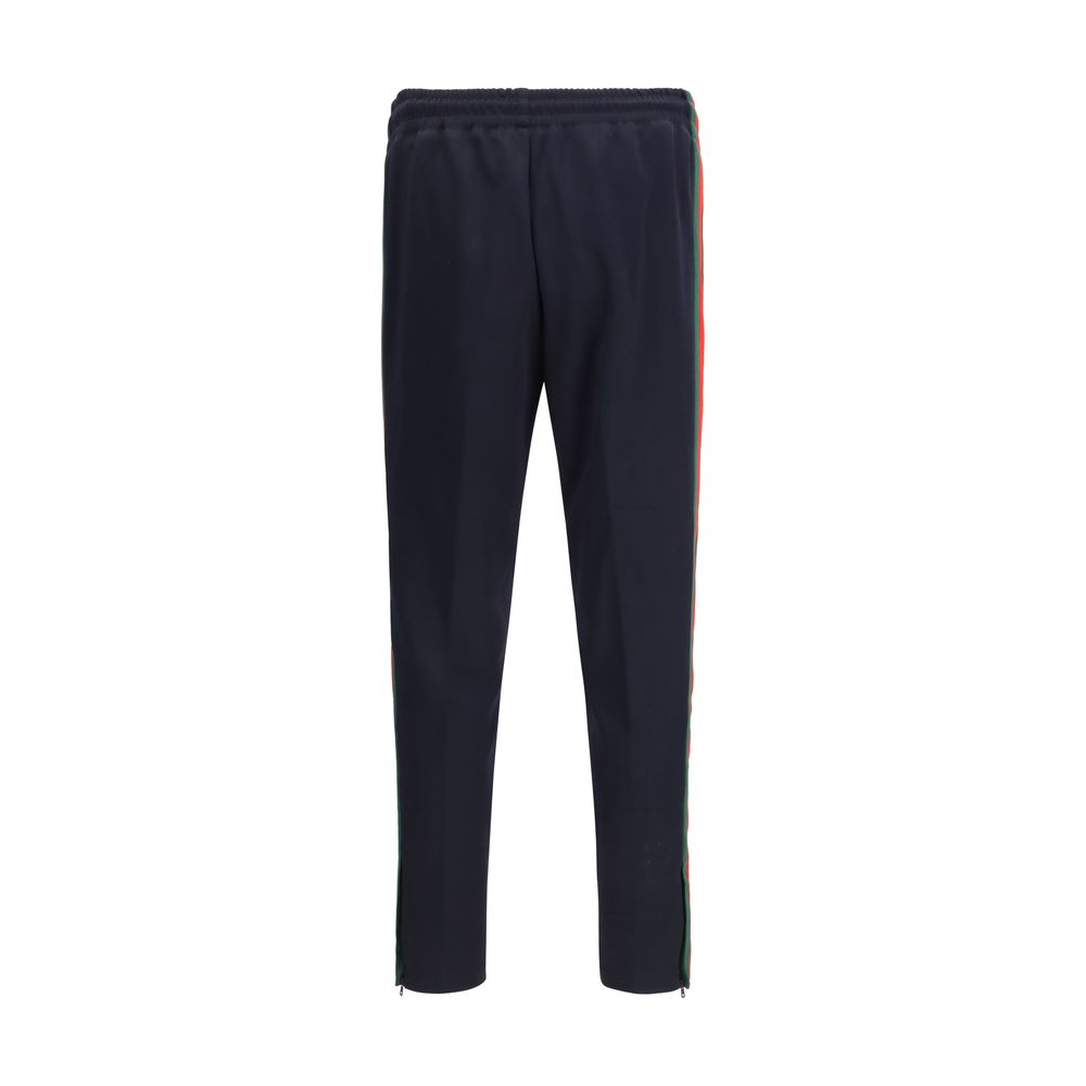 Blue Polyester Athletic Pants