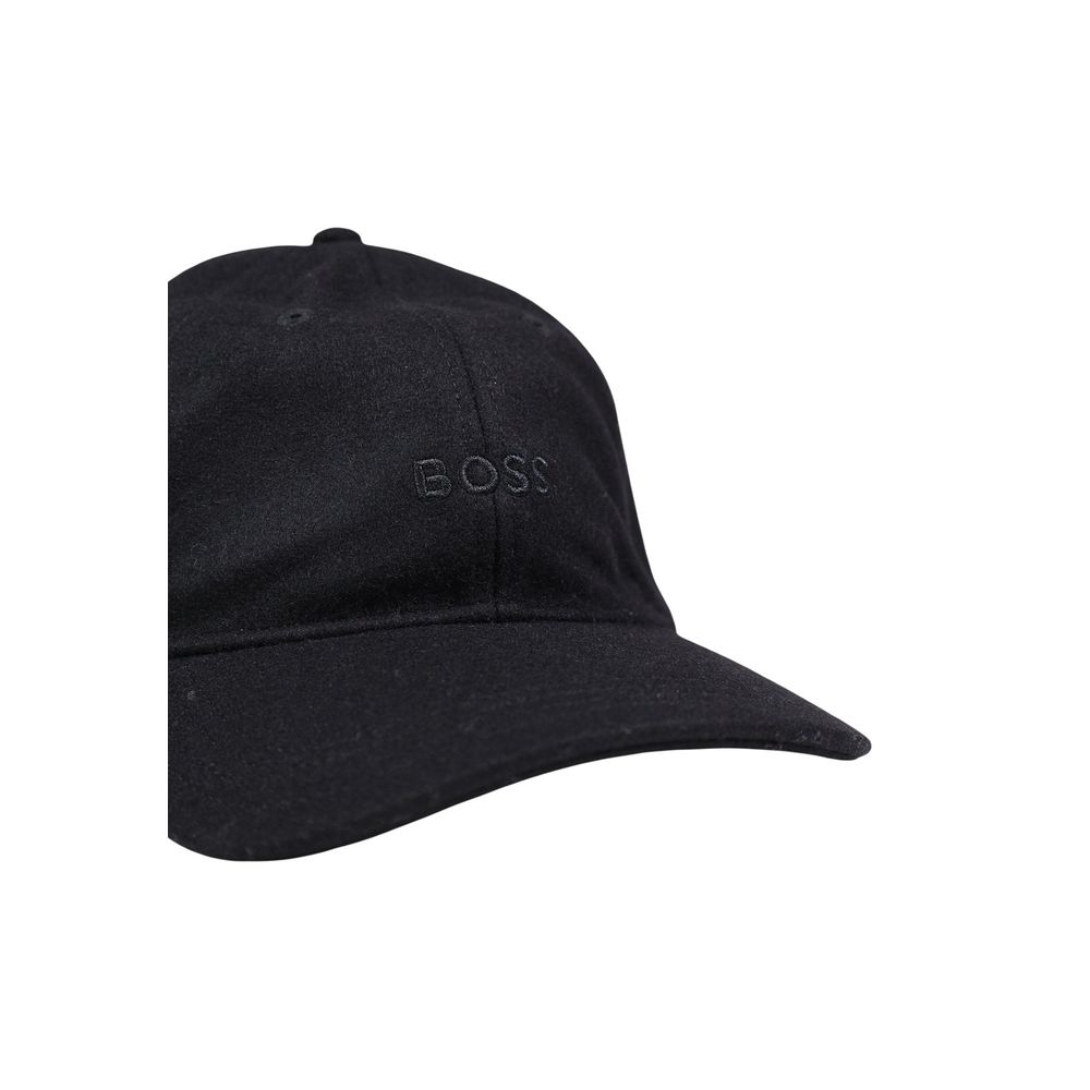 Black Wool Cap (Baseball Hat)