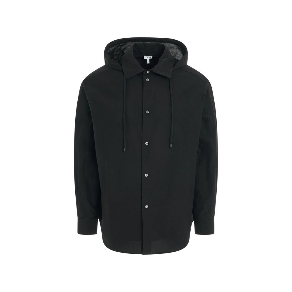 Black Cotton Shell Jacket