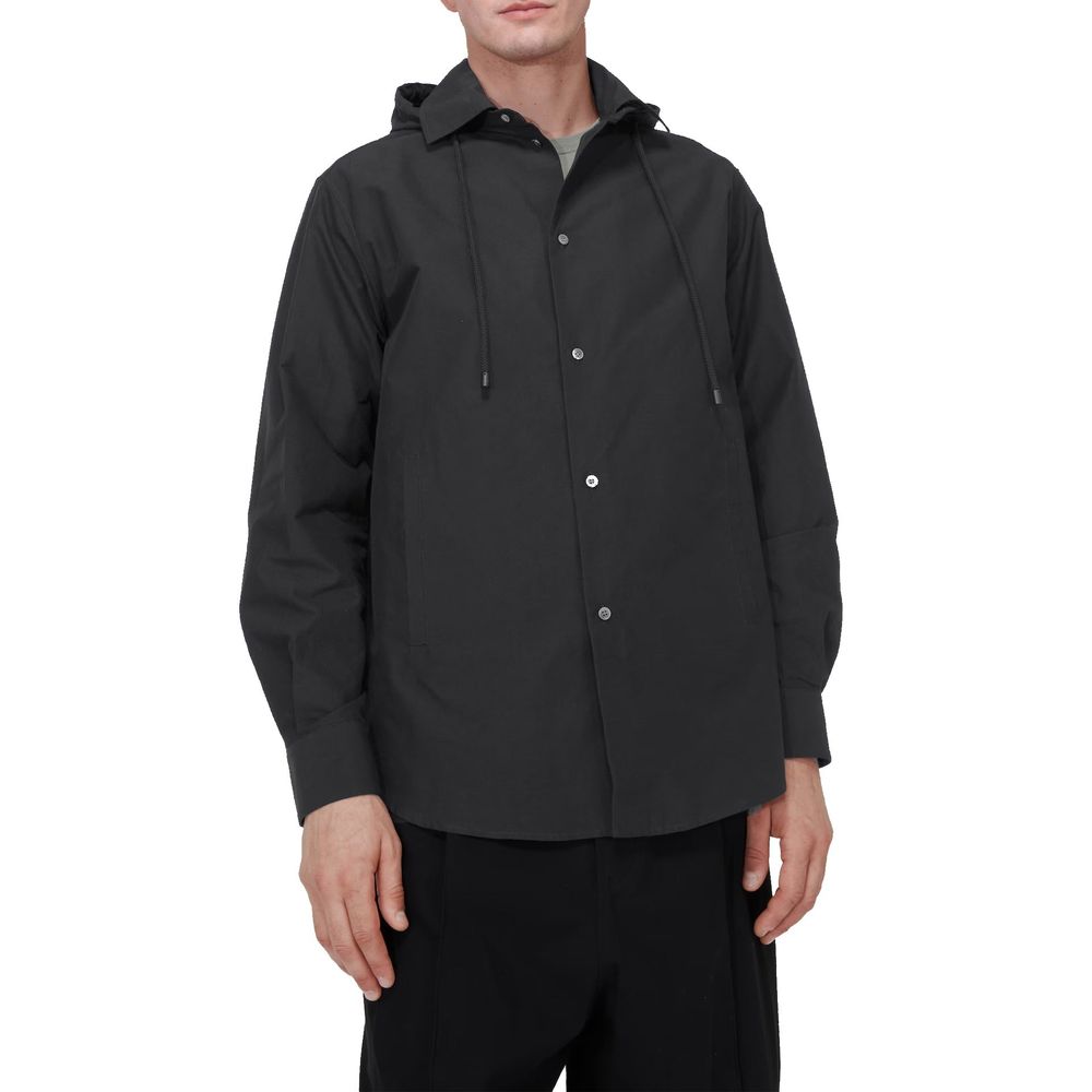 Black Cotton Shell Jacket