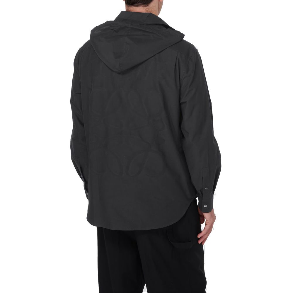 Black Cotton Shell Jacket