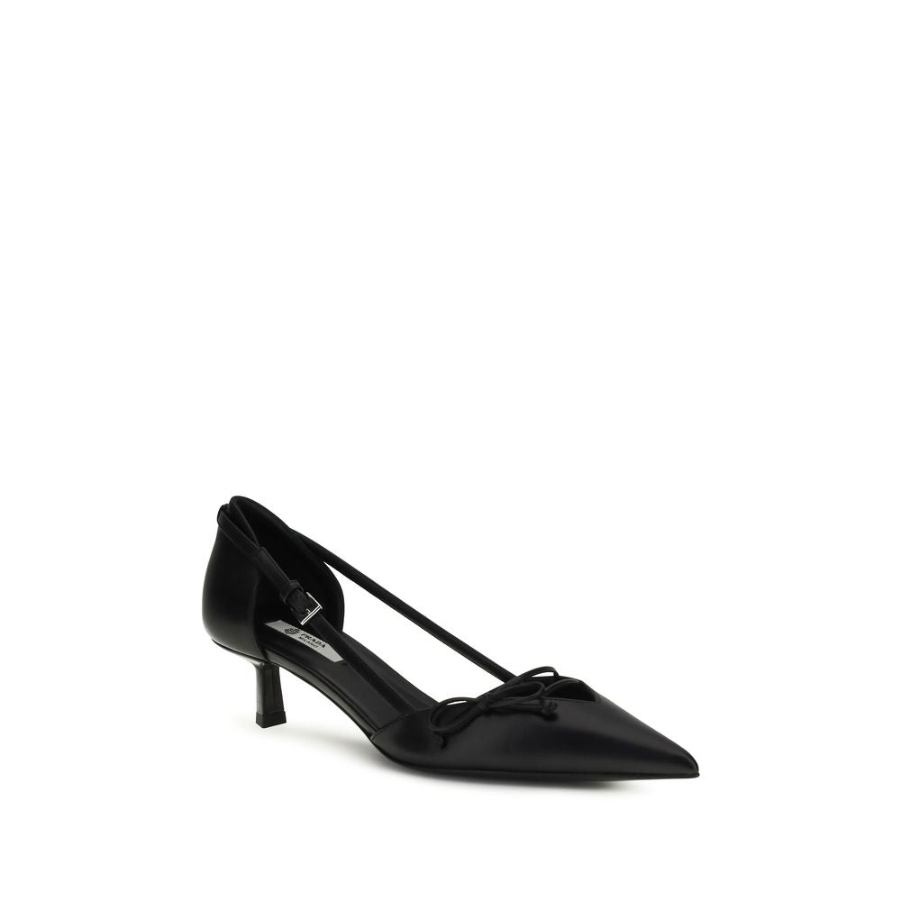 Black Goatskin Pumps